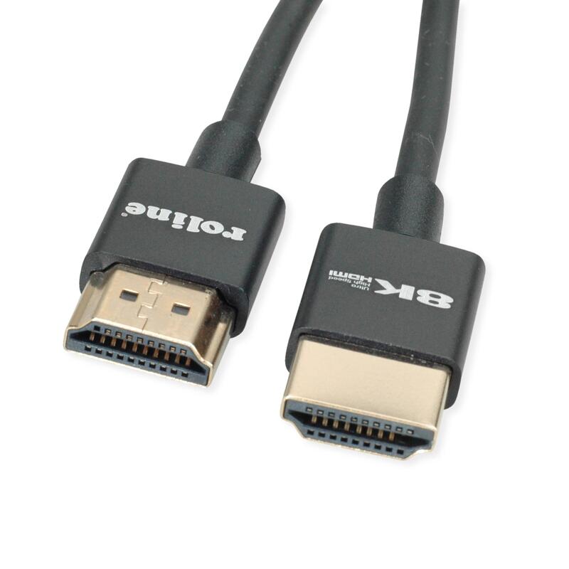 Roline 8k Hdmi Ultra Hd Cable Con Ethernet, Slim, M M, Negro, 1,5 M