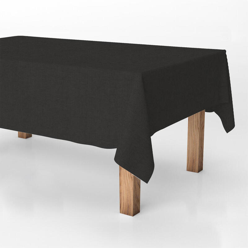 Rollo De Mantel Antimanchas Negro 140cm X 25m