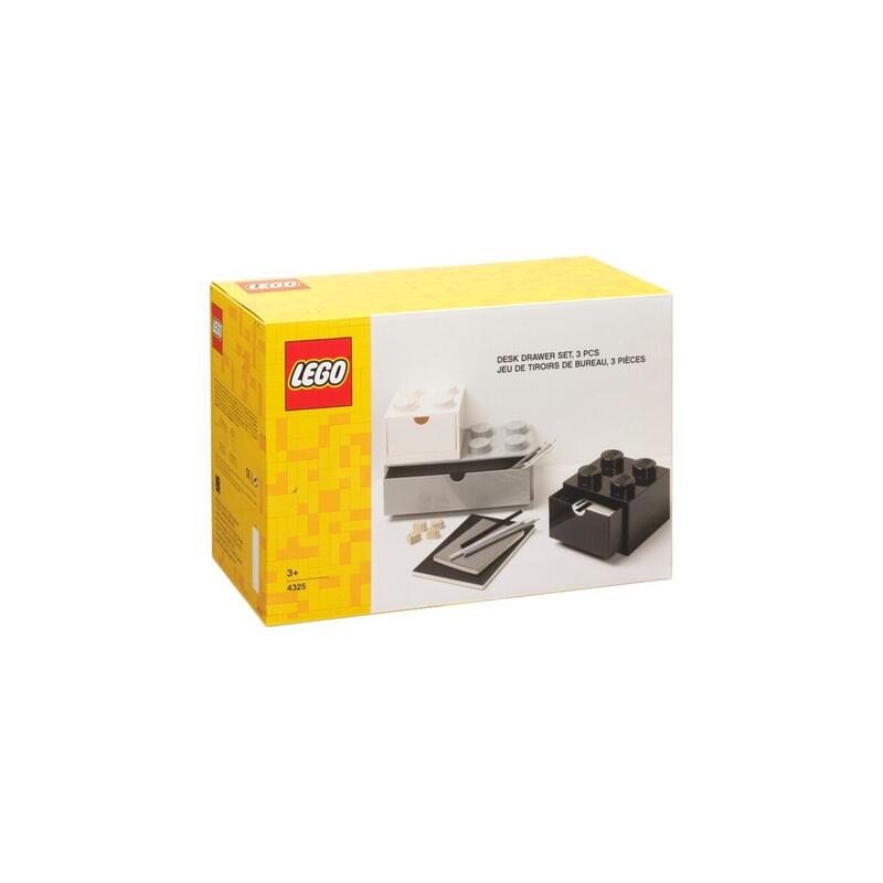 Room Copenhagen Juego De 3 Cajones De Escritorio Lego, Caja De Almacenamiento Blanco 43250801