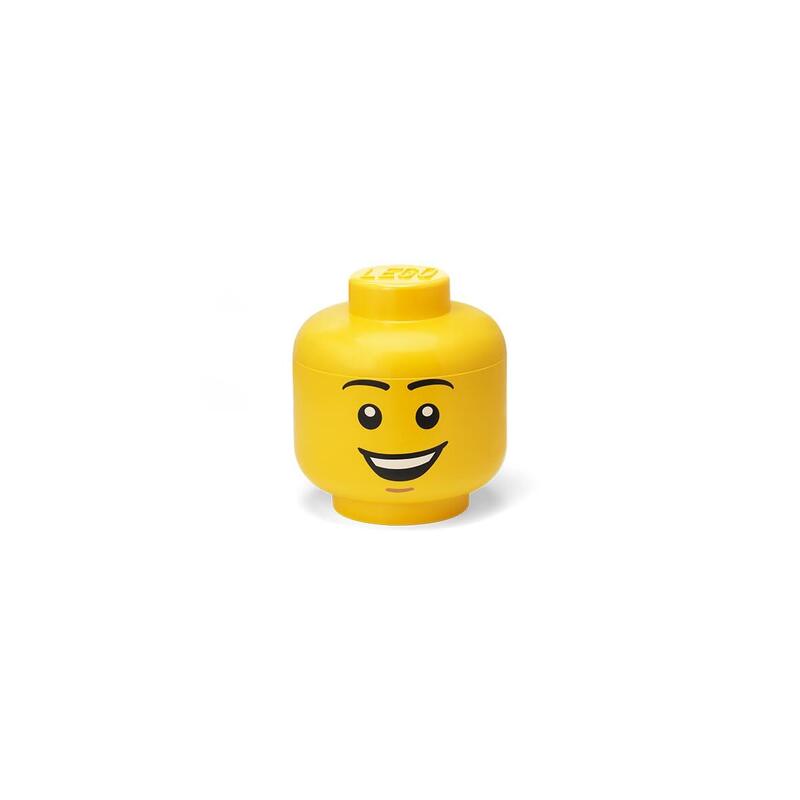 Room Copenhagen Lego Storage Head "Happy Boy", Mini (Amarillo) 40330812