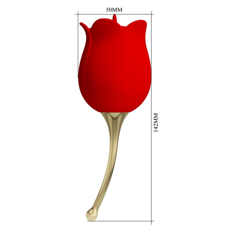 Pretty Love - Rose Lover Rosa Estimuladora De Clítoris 12 Vibraciones Rojo