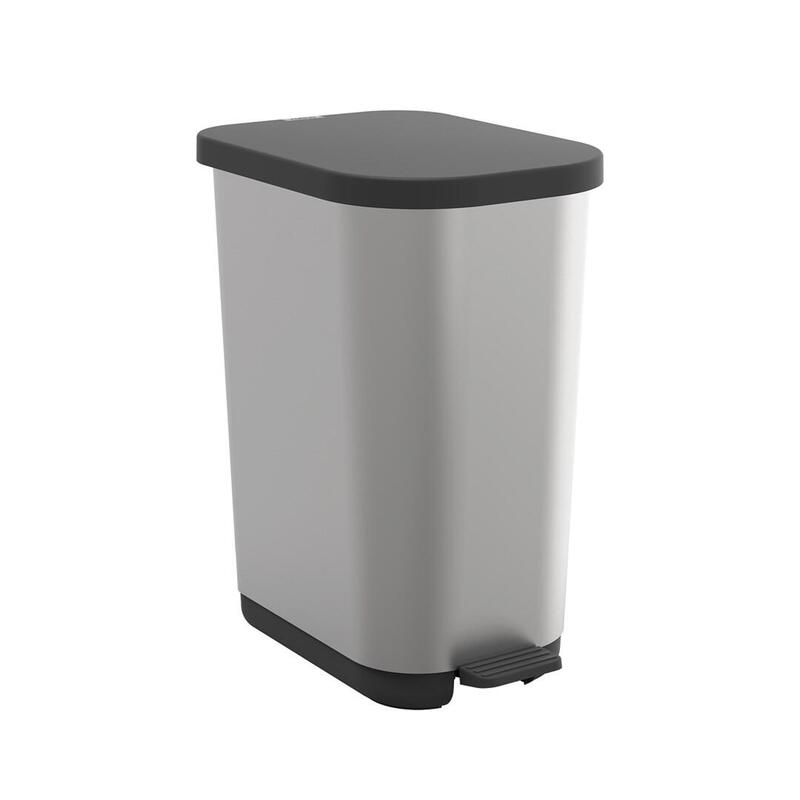 Rotho Ribo Silver - Cubeta Con Pedal  35l