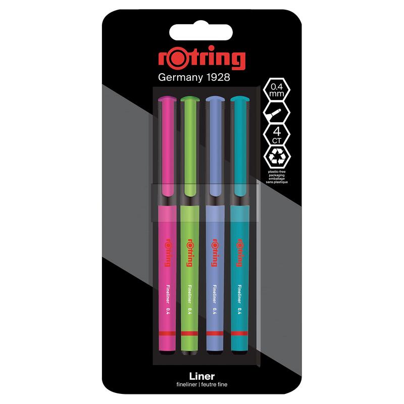 Rotring Fineliner-Feinfaserschreiber 0,4mm Fun Colores 4er Blister