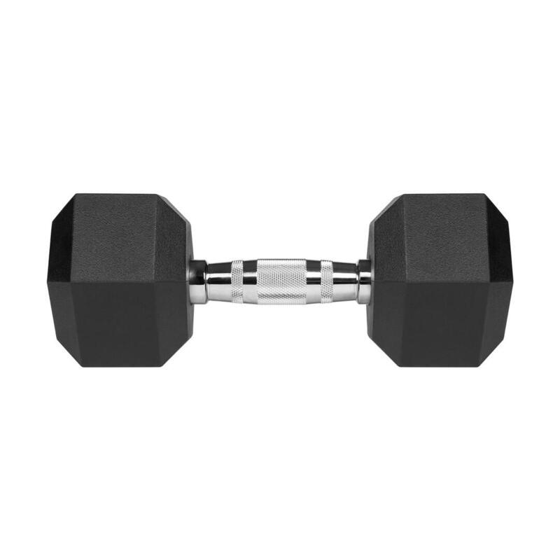 Rubberized Cast Iron Dumbbells Hex 2x10 Kg Rebel Active