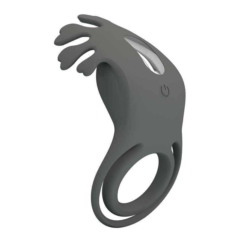 Pretty Love - Ruben Doble Anillo Vibrador Con Estimulador Gris