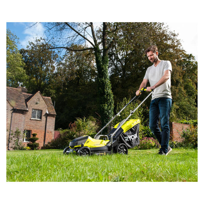 Cortacésped Inalámbrico Ryobi One+ Rlm18x33b40, 18 Voltios Verde/Negro, Batería De Iones De Litio 4,0 Ah 5133004306