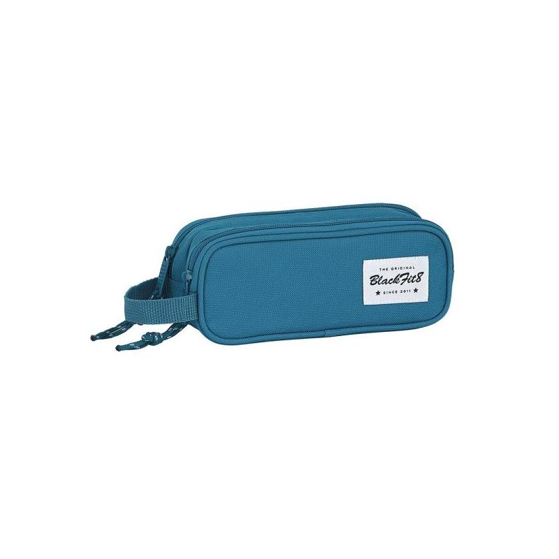 Safta Blackfit8 Egeo Portatodo - 2 Compartimentos Con Cremalleras - Asa Lateral - 1l - 210x60x80mm - Azul