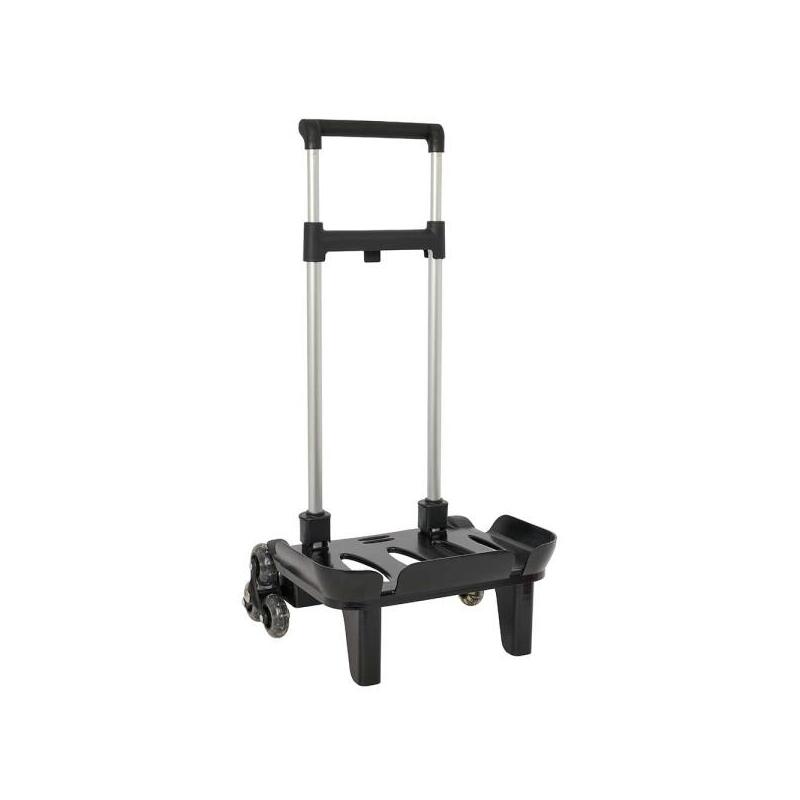 Safta Carro Portamochilas - Sistema De Triple Rueda - Material Resistente - 320x235x880mm - Negro