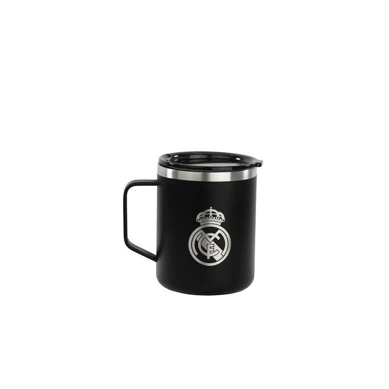 Safta Real Madrid 2âª Equipacion 24/25 Taza De Acero Inoxidable 350ml - Doble Pared Con Aislamiento - Base De Silicona