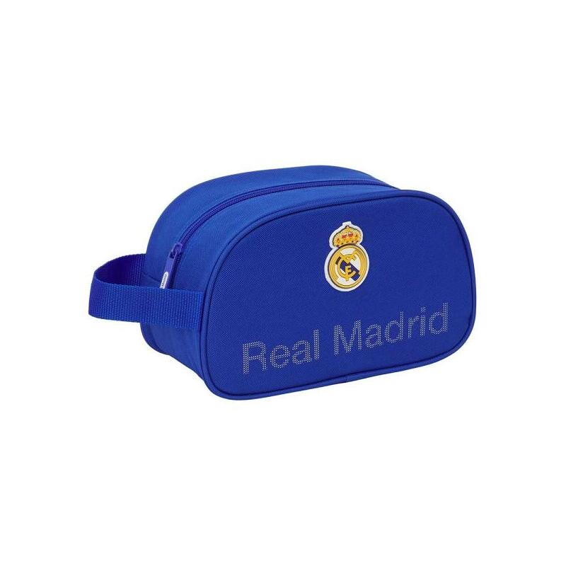 Safta Real Madrid Neceser De 5l - Cremallera - Asa Lateral - Adapatable A Carro - 260x120x150mm - Azul