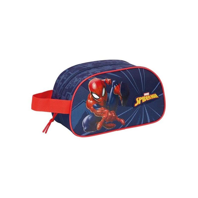 Safta Spider-Man Neceser De 5l - Cremallera - Asa Lateral - Adapatable A Carro - 260x120x150mm - Azul Marino