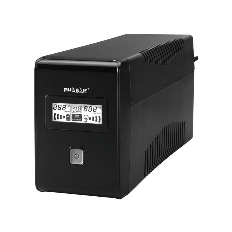 Sai Línea Interactiva Phasak 850 Va Lcd Interactive 850va 2 Salidas Formato Torre