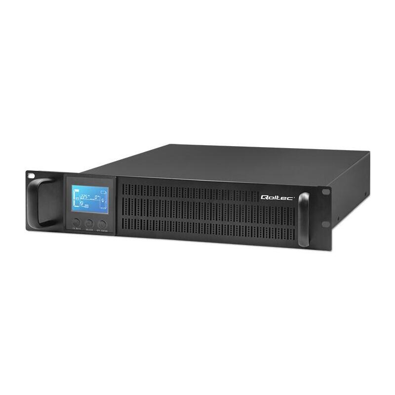 Sai Sistema De Alimentación Ininterrumpida (Ups) Qoltec 53945 Para Rack, 1 Kva, 800 W, Con Pantalla Lcd.