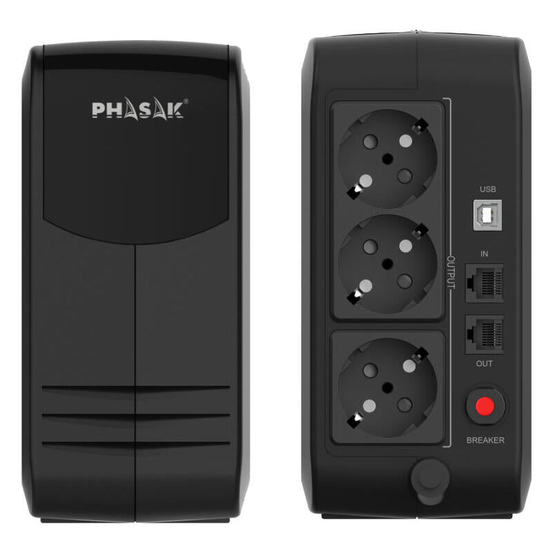 Sai Ups Phasak 750va Smart Lite Ph 9497 3 Schuko