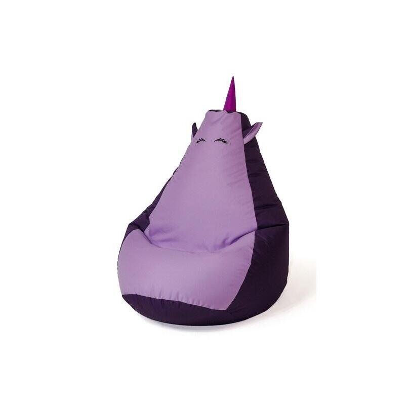 Sako Bolso Puf Unicorn Púrpura-Violeta Claro L 105 X 80 Cm