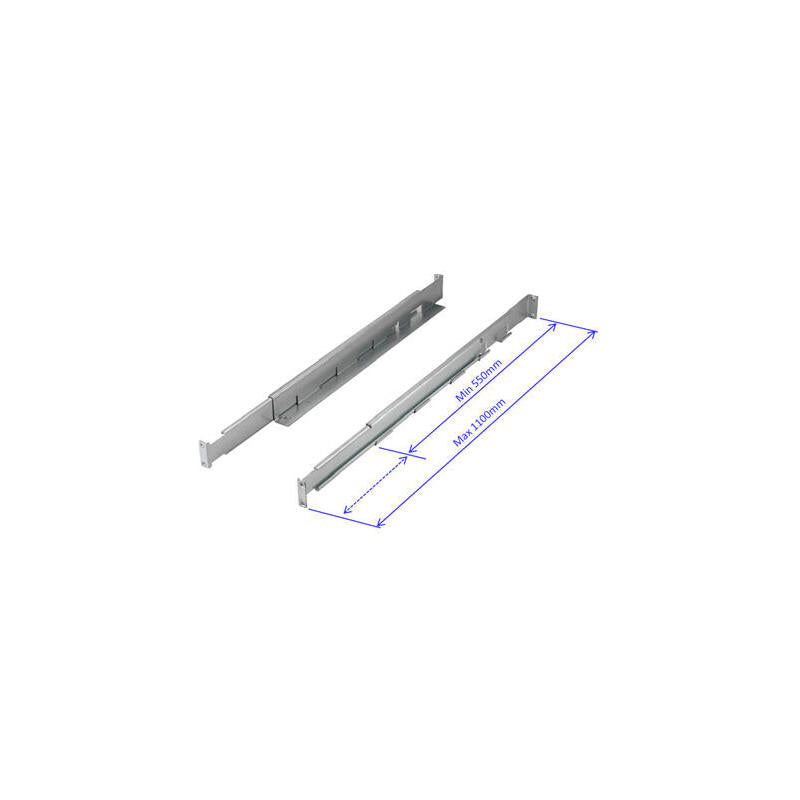 Salicru Guias Rack (Telescópicas) Hasta 1100mm De Fondo Sps Twin Rt2 Opcionales Guías De Rack F/ Slc Advance Rt2 / Slc Twin Rt2, 550 X 1100 Mm