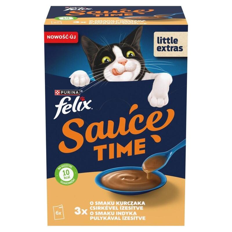 Salsa Líquida Purina Felix Sabor Pollo/Pavo, 6 X 40 G