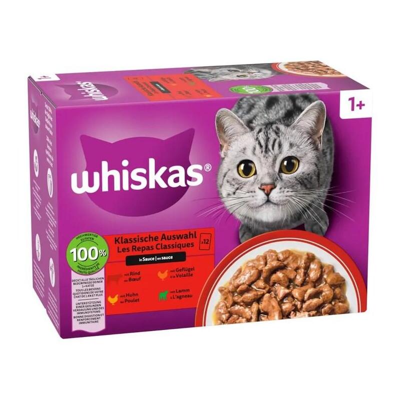 Salsa Whiskas Para Aves, Cordero, Lana Y Pollo (Sobre De 80 X 85 G)