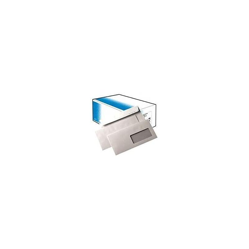 Sam Sobre Open-110 Vd Din Dl  Autoadhesivo Con Tira De Silicona 110x220 Con Ventana Derecha 90 Gramos Offset Blanco 500 Sobres