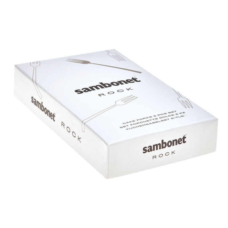 Sambonet Rock             6 Pcs. Cake Fork Set