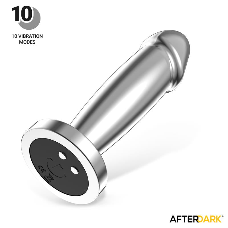 Sarmy Plug Anal Cromado Con Vibración Usb Magnético Talla S