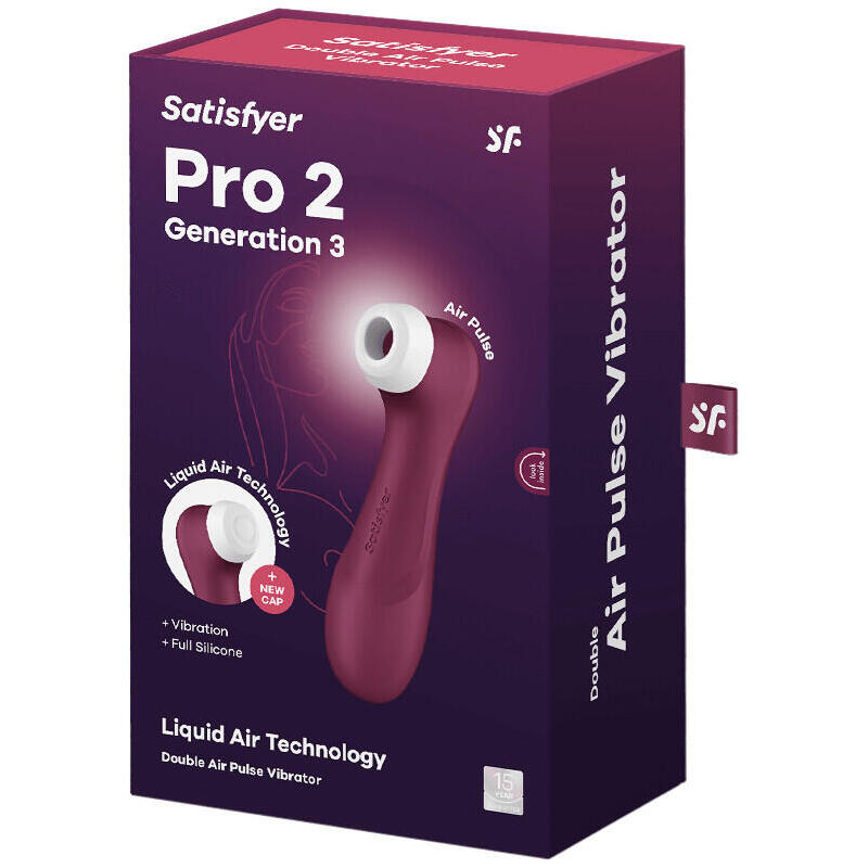 Satisfyer Pro 2 Generación 3 Liquid Air Technology - Granate