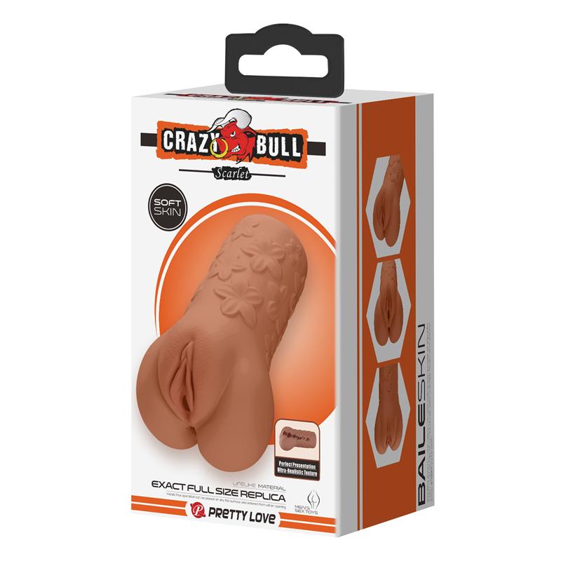 Crazy Bull - Scarlet Vagina Y Ano Diseño Con Flores Natural
