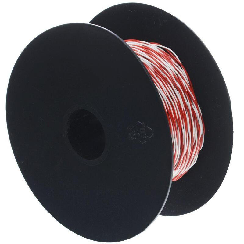 Schaltdraht Yv 2x0,5/0,9 Blanco/Rot, 100 M