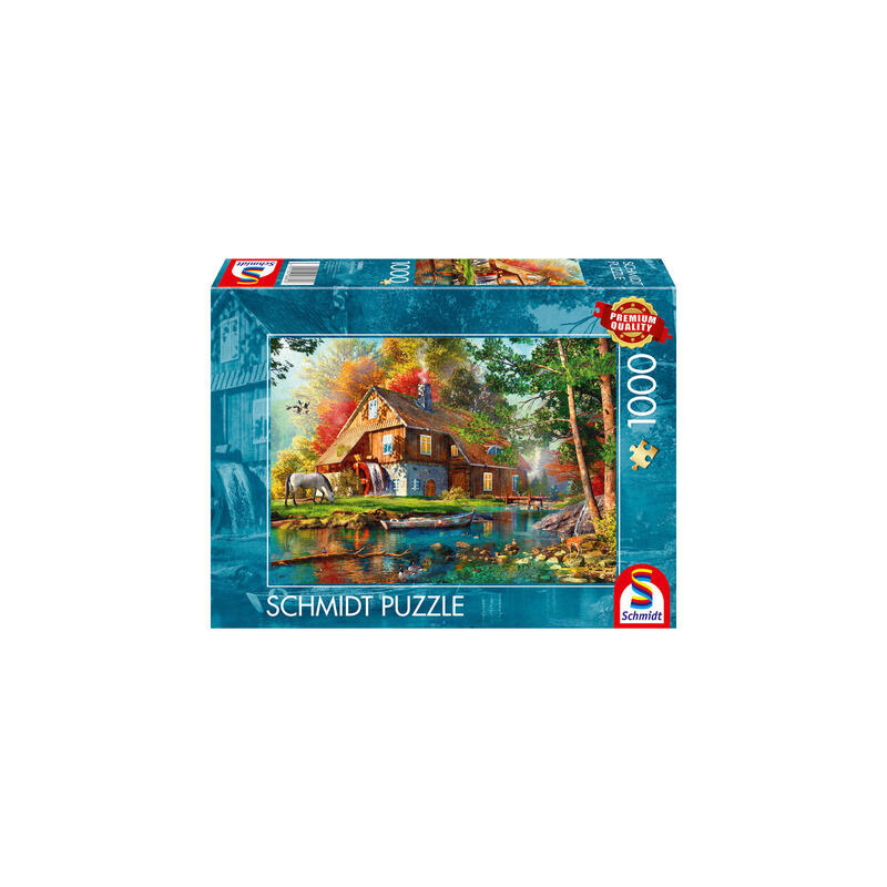 Schmidt Spiele Molino De Agua En Otoño, Rompecabezas De 1000 Piezas 58881