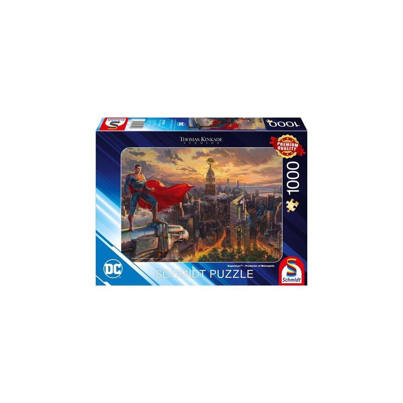 Schmidt Spiele Thomas Kinkade Studios: Dc - Superman - Protector De Metrópolis, Rompecabezas (1000 Piezas) Puzzle