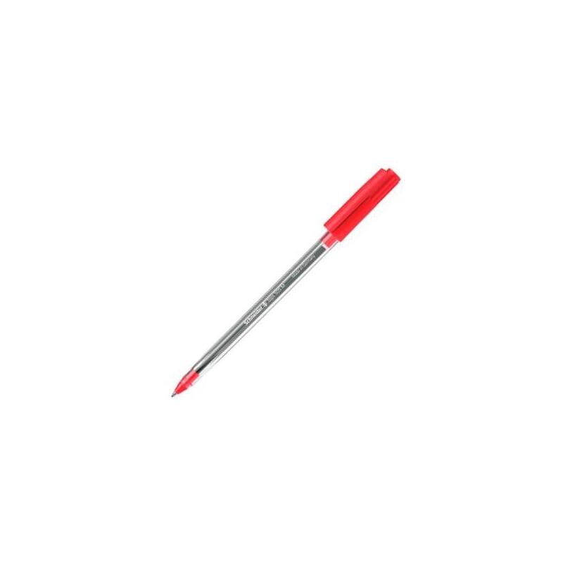 Schneider Bolígrafo Tops 505 M Tinta Roja Color Transparente -50u-