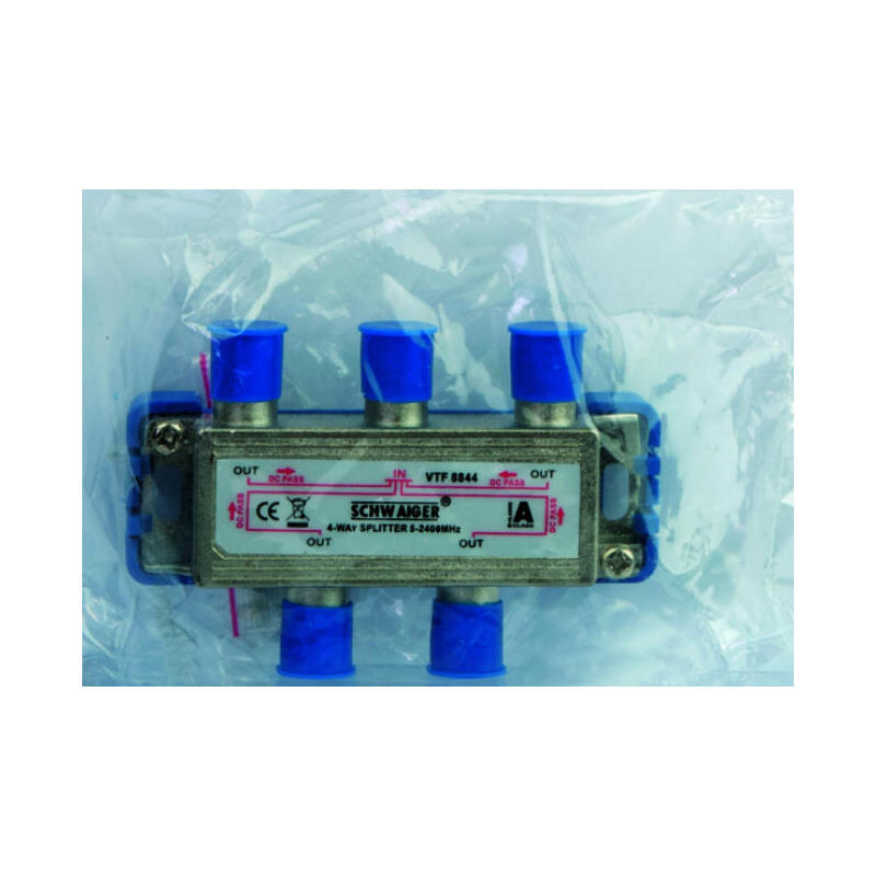 Schwaiger Breitband-Verteiler 4-Fach 9db