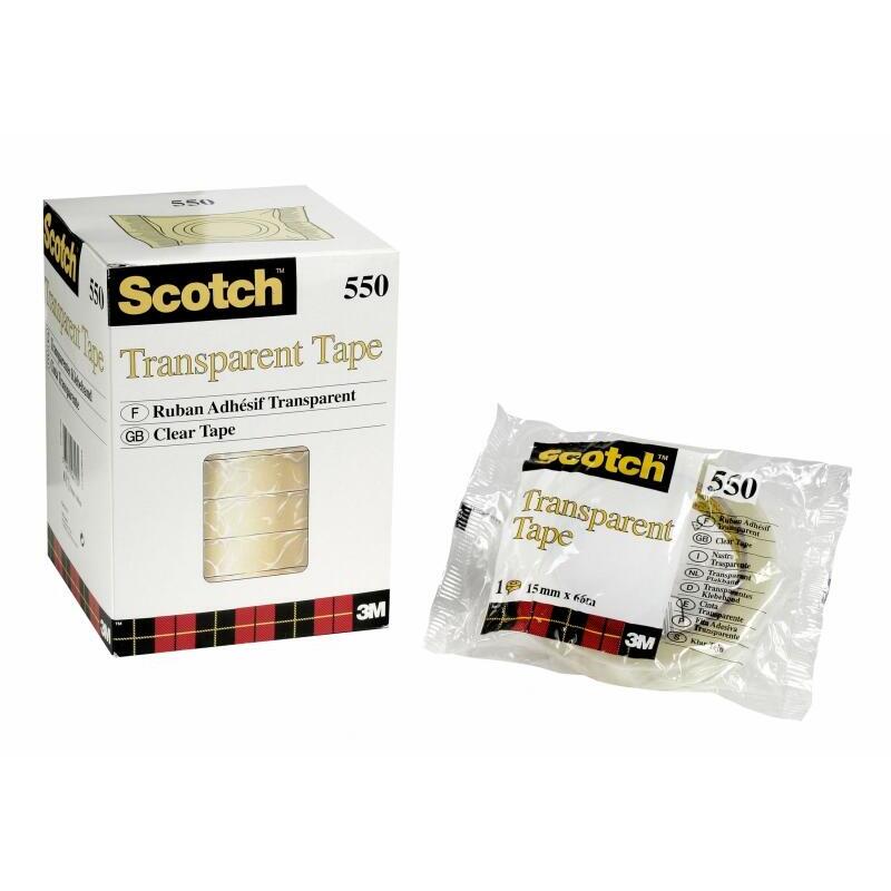 Scotch 550 Pack De 10â Cintas Adhesivas 15mm X 66m - Transparente