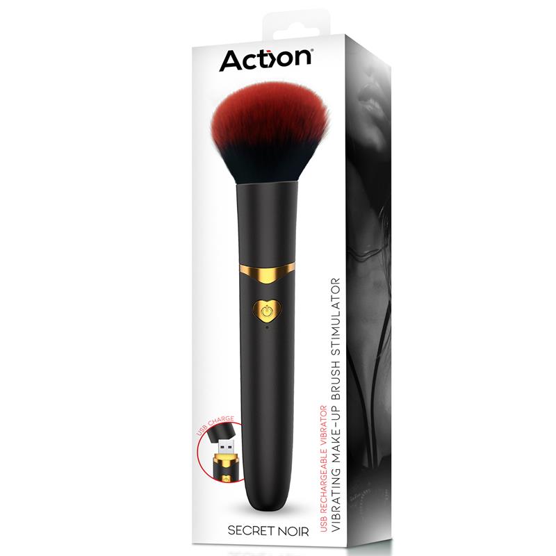 Secret Noir Estimulador Brocha De Maquillaje Con Vibración Negro