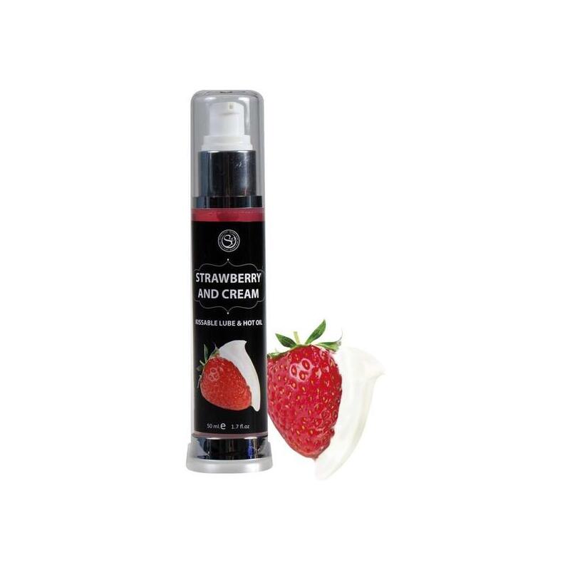 Secretplay - Lubricante 2-1 Efecto Calor Fresa&Nata 50 Ml
