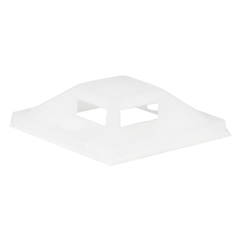 Self Adhesive Cable Clips  25mm X 25mm White 50pcs In A