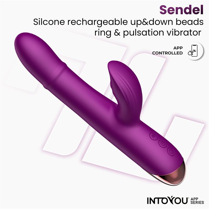 Vibrador  Sendel Con Anillo De Bolas Internas Up And Down Y Pulsación Con App