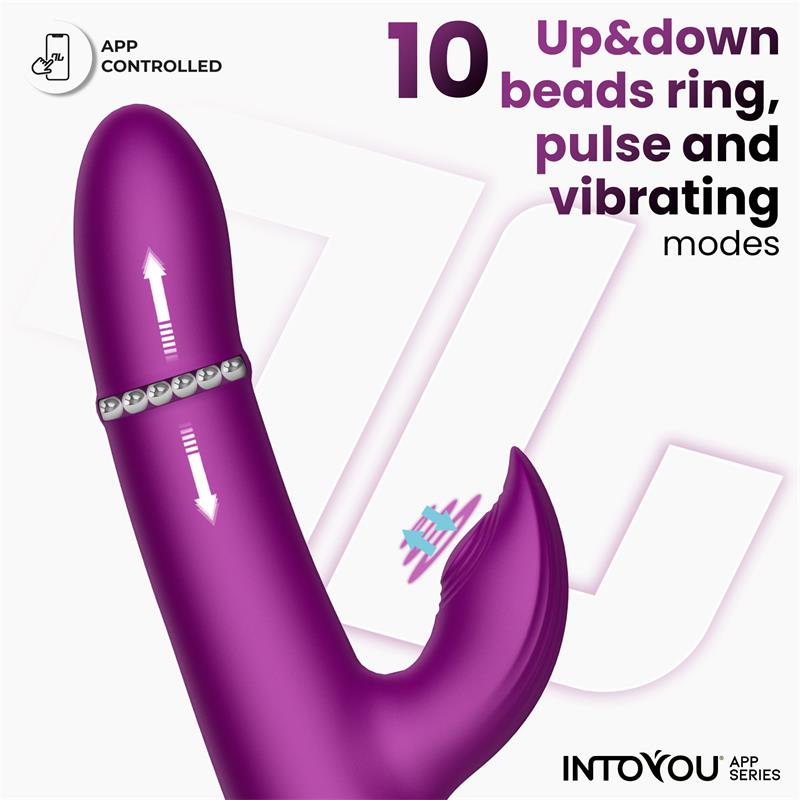 Vibrador  Sendel Con Anillo De Bolas Internas Up And Down Y Pulsación Con App