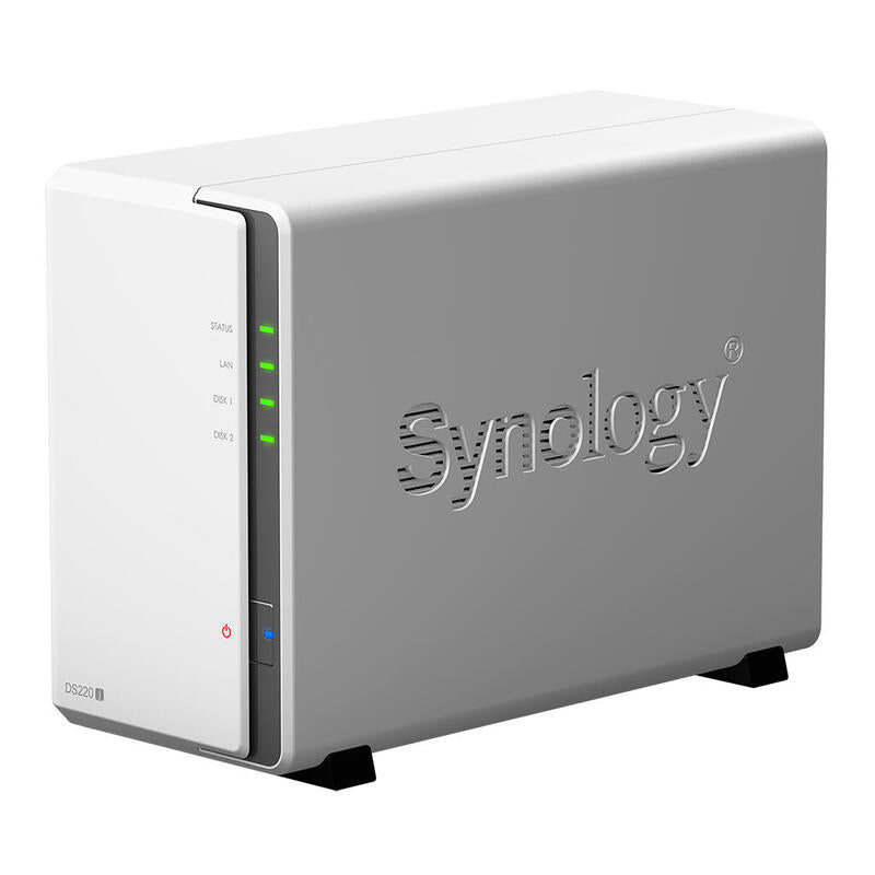 Servidor Nas Synology Disk Station Ds220j  2 Bahia Realtek Rtd 1296 1,4ghz 512 Mb Ddr4 Raid 0,1,Jbod