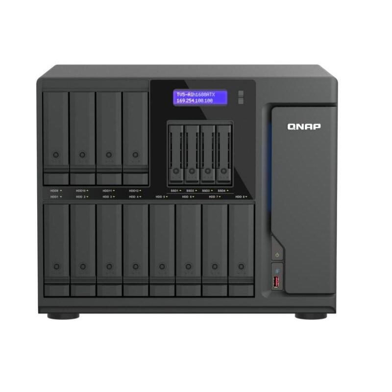 Servidor Nas Qnap Tvs-Aih1688atx-U7-32g De Almacenamiento  Torre 32 Gb Ddr5 0 Tb Quts Hero Negro