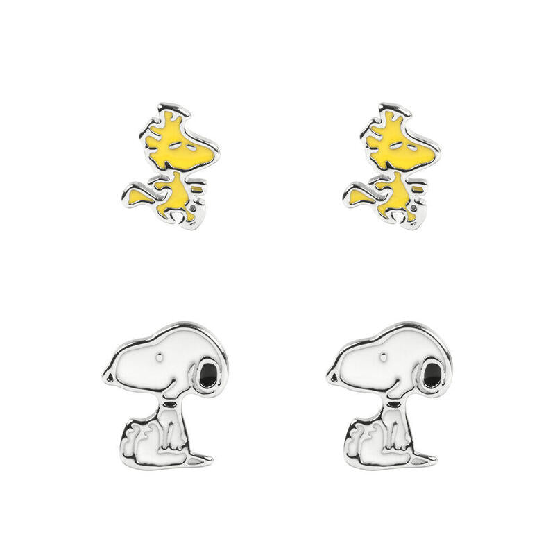Set 2 Pares De Pendientes Snoopy