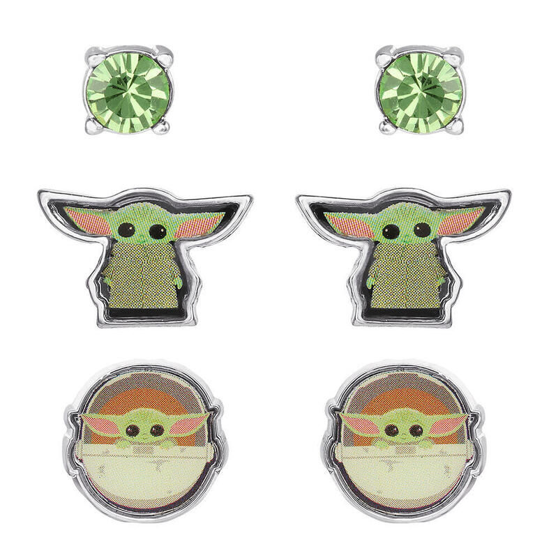 Set 3 Pares De Pendientes Baby Yoda Star Wars