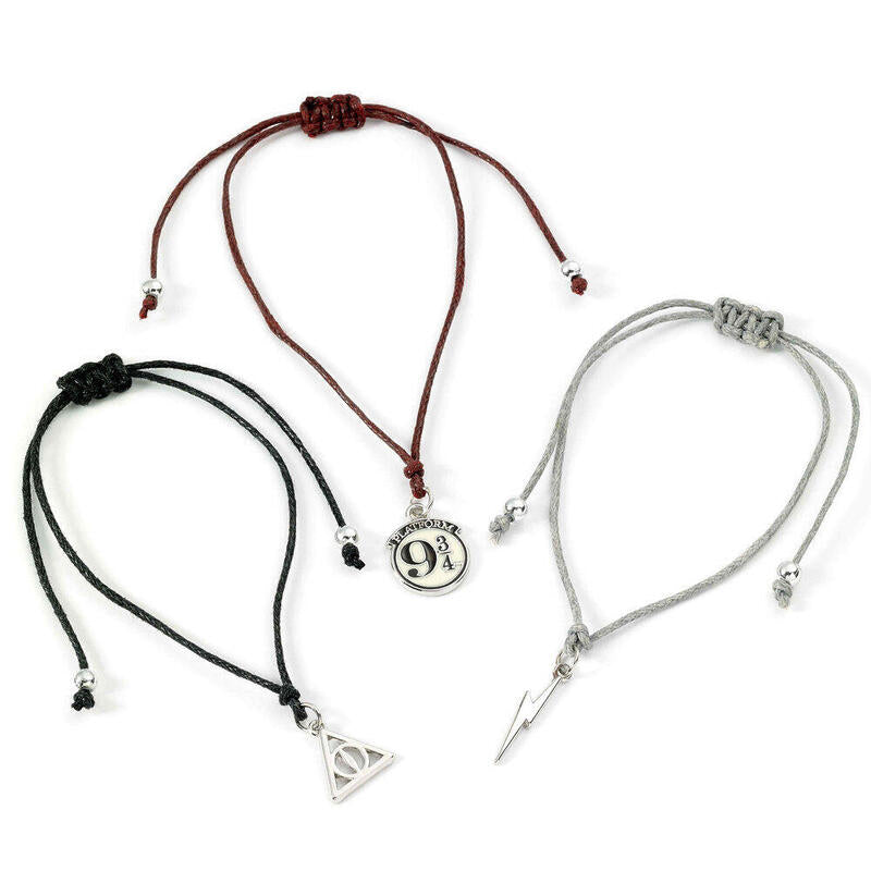 Set 3 Pulseras Amistad Reliquias De La Muerte Harry Potter