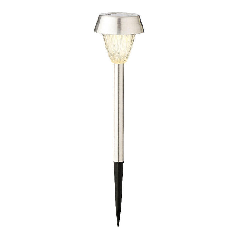 Set 4 Balizas Inox Luz Calida 24x8cm Lumineo