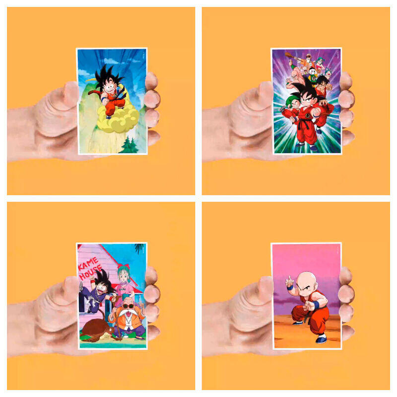 Set 4 Imanes Lenticulares Dragon Ball Surtido