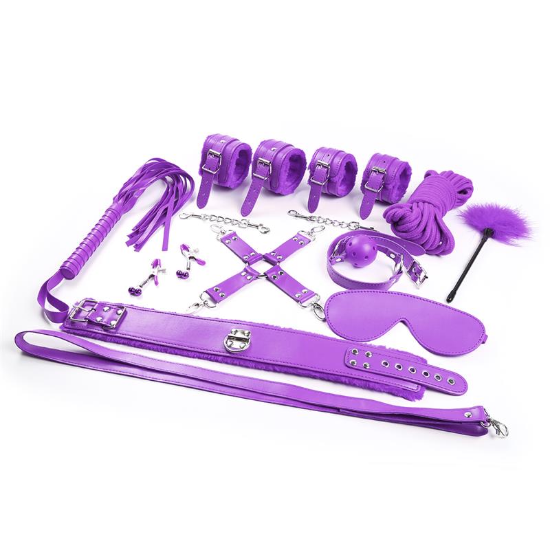 Set Bondage De 10 Piezas Púrpura