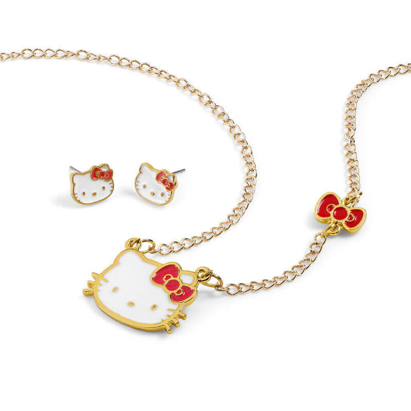 Set Colgante + Pendientes Hello Kitty