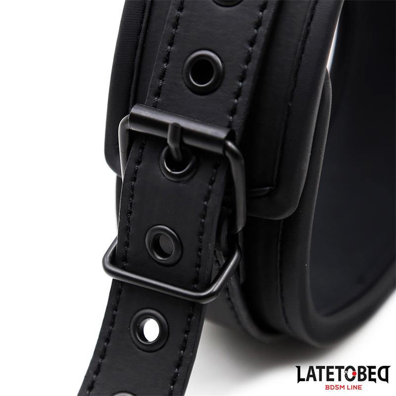 Set Collar Y Correa Neopreno Negro