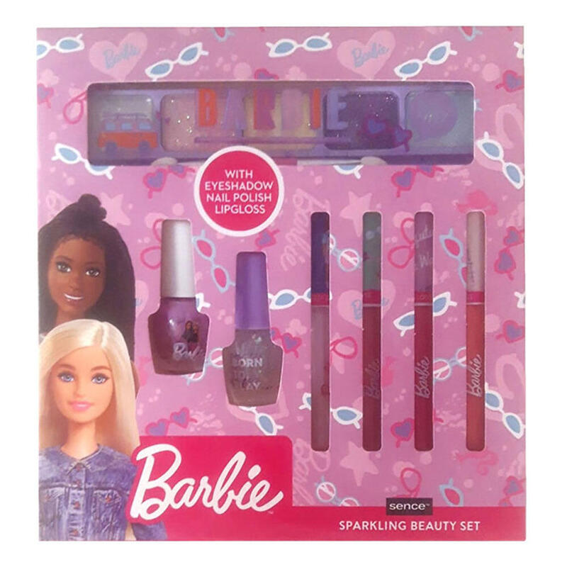 Set Cosmético Barbie 7 Piezas 4gloss+1sombra+2 Laca Uñas