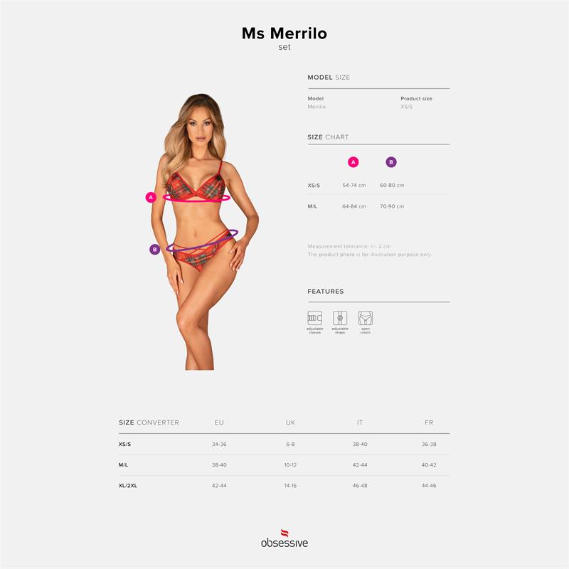Obsessive - Ms Merrilo Set Dos Piezas Xs/S